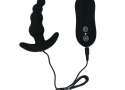 RestArt Анальный стимулятор простаты Beads Style, черный, 10 режимов, 8,8 см, гибкий, пульт ДУ, RA-304
