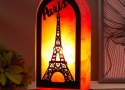 Солевая лампа - светильник с диммером Прямоугольник Париж 2-3 кг