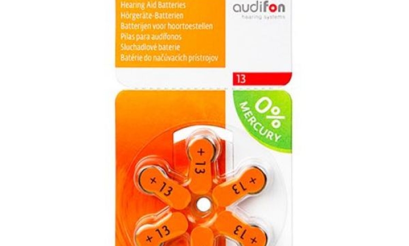 Батарейки к слуховым аппаратам ТИП 13 (6 штук), AUDIFON