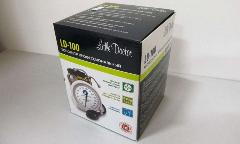 Little doctor Тонометр механический LD-100 со стетоскопом, большой манометр, манжета (25-36 см) с фиксирующим кольцом