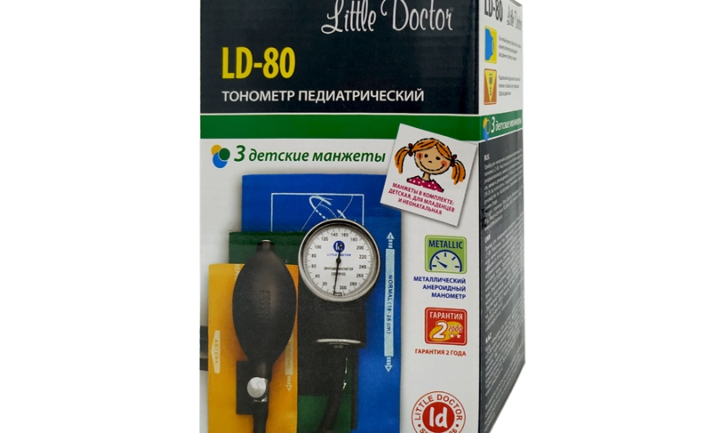 Детский тонометр LITTLE DOCTOR LD-80 (механический с 3 детскими манжетами)