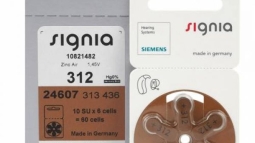 Батарейки к слуховым аппаратам № 312, SIGNIA (6 штук)