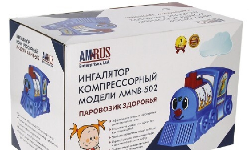 Детский ингалятор «Паровозик здоровья» AMNB-502
